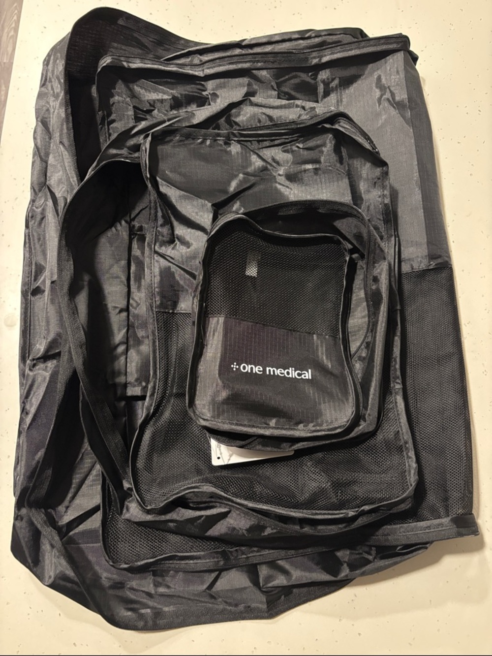 Black Mesh Travel Packing Cubes - Set of 3 Organizers